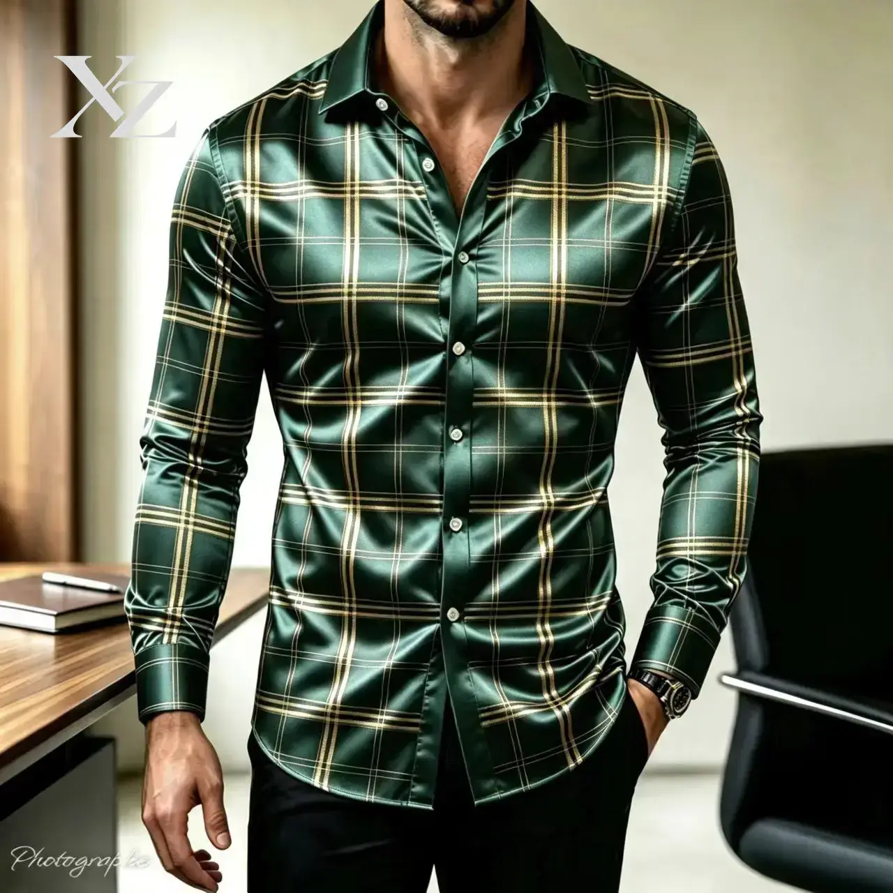 Hot Sale Men's Slim Fit Long S - đánh giá và giá Mens Satin Silk Dress Shirt