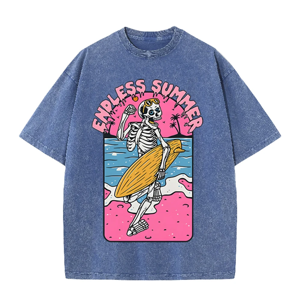 2026 Vintage Skeleton Surfer E - đánh giá và giá Acid Wash Vintage Graphic T Shirt