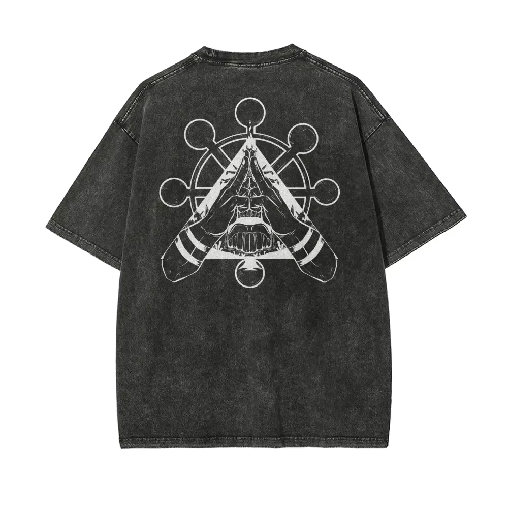 Jujutsu Kaisen Sukuna T Shirt  - đánh giá và giá Acid Wash Vintage Graphic T Shirt