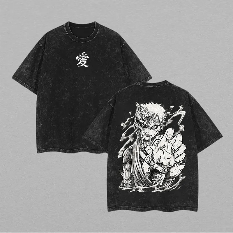 Naruto Gaara T Shirt Love Shuk - đánh giá và giá Acid Wash Vintage Graphic T Shirt